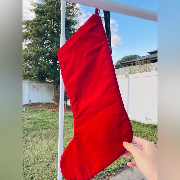 Vintage Needlepoint Christmas Stocking Santa With Reindeer And Presents 17” - Picture 3 of 4